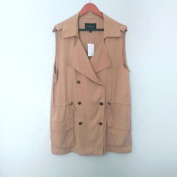 Banana Republic Factory Tops Banana Republic Xl Cargo Sleeveless Khaki Safari Vest Tunic